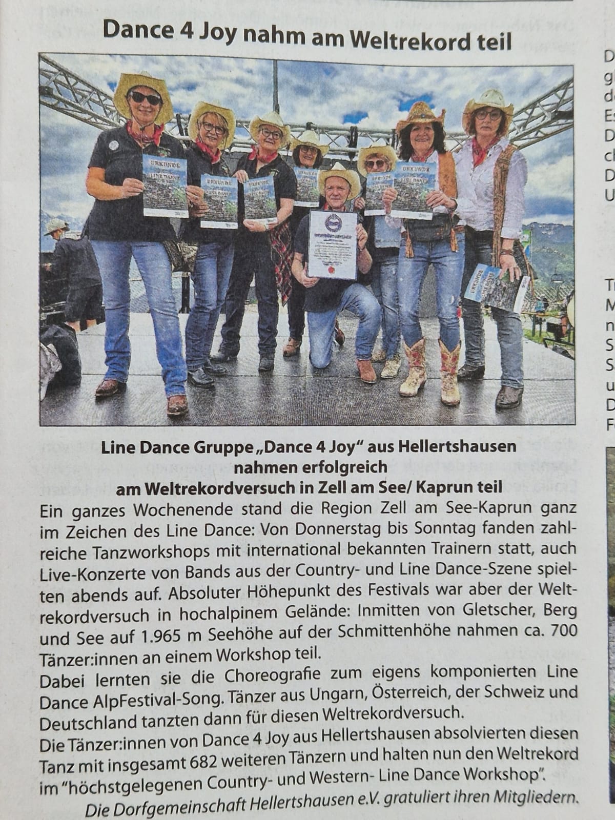 Line Dance Welt Record Zell am See Kaprun 